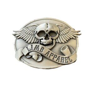 Vintage Limb Apparel Skull Wings Men’s Belt Buckle Heavy Quality